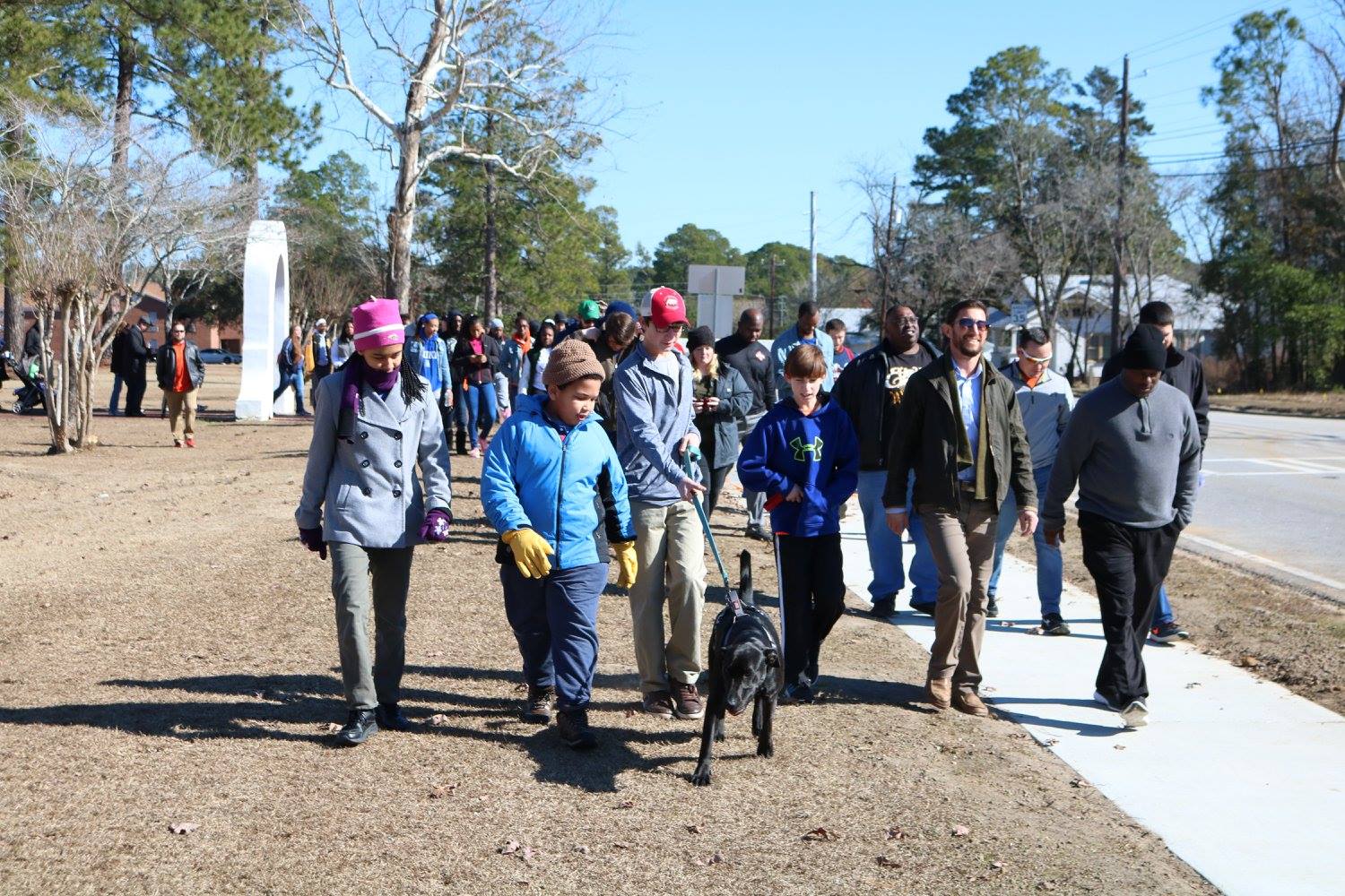 The MLK Jr. Day march began at approximately 11:45am in front of Brewton-Parker College’s Gates Hall. People of all ages attended. Photo cred: Jose Carrillo-Garcia