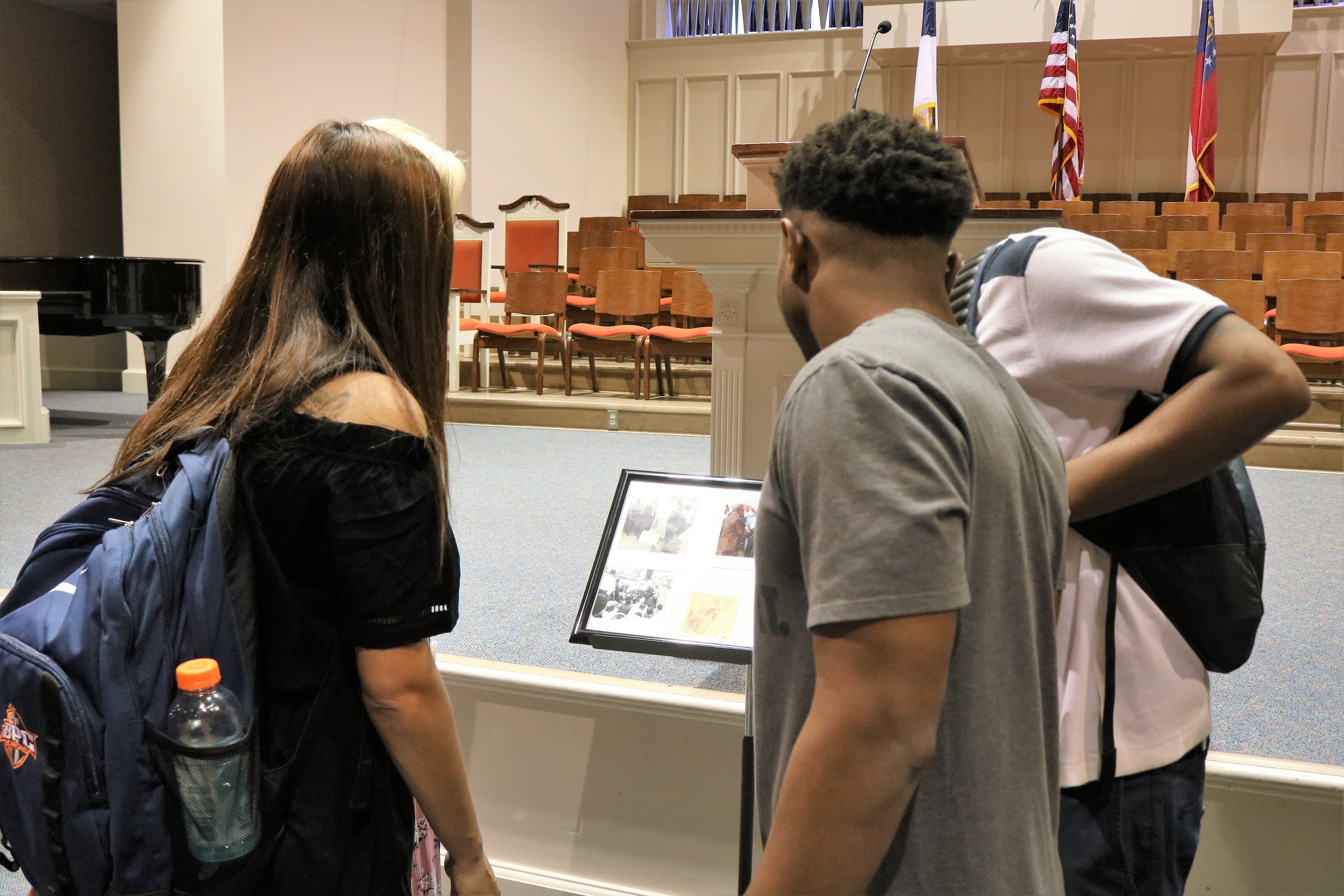 Dr. F. Lee Carter shared about his experiences working alongside Dr. Martin Luther King, Jr. at the April 3 Brewton-Parker chapel service. Photo Credit: Morgan Page